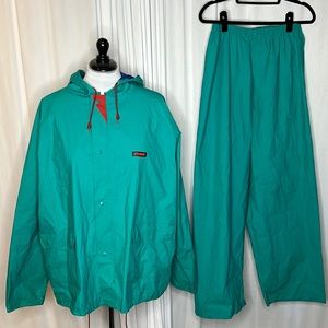 Sterns Dry Wear Rain GearJacket Teal Sz XL